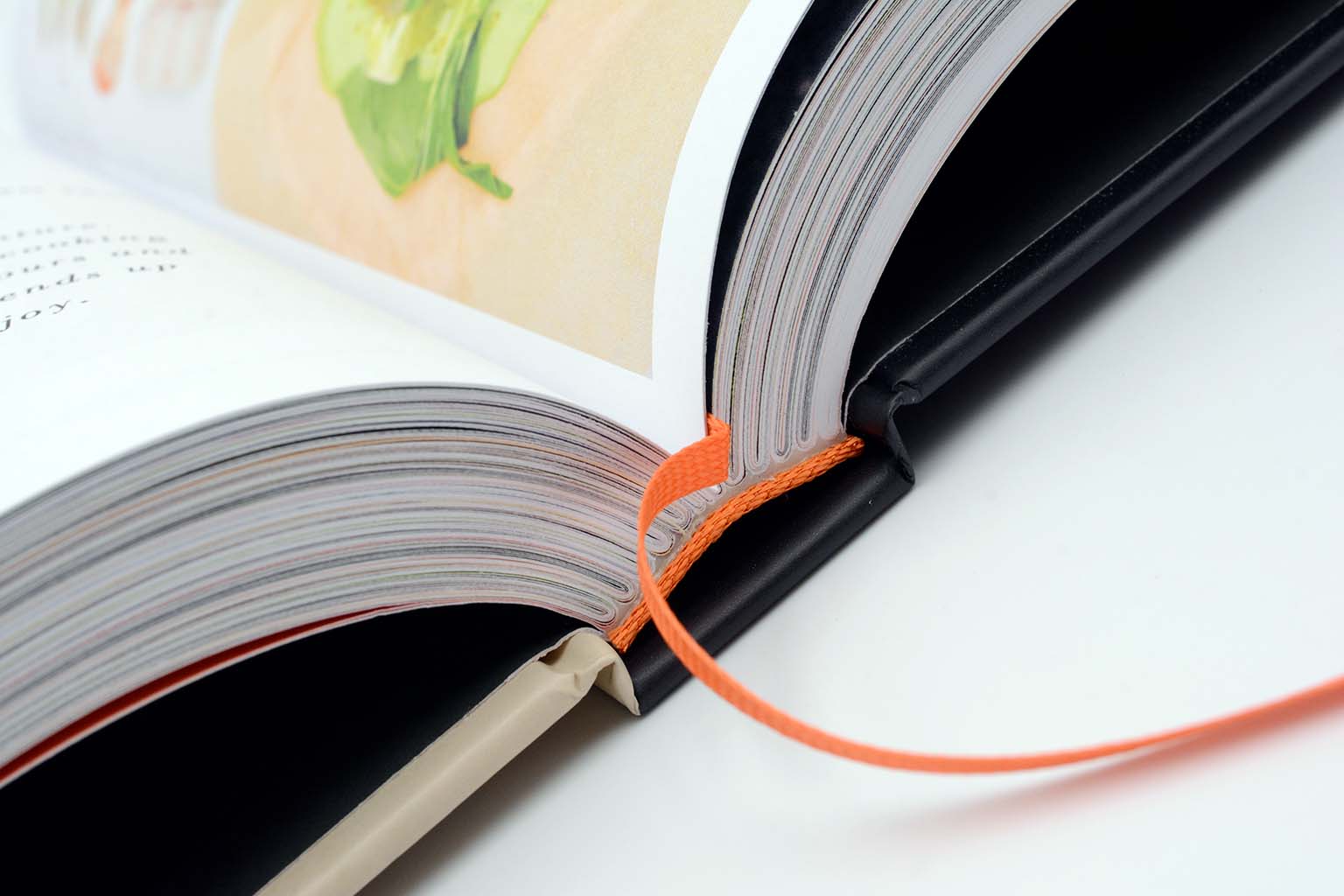 Hardcover book with square spine